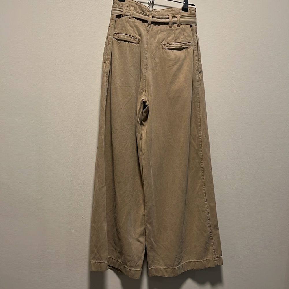 FREE PEOPLE Dwell on Dreams Pleated High-Waisted Trouser Wide-Leg Pants, Size 2 - Picture 8 of 10